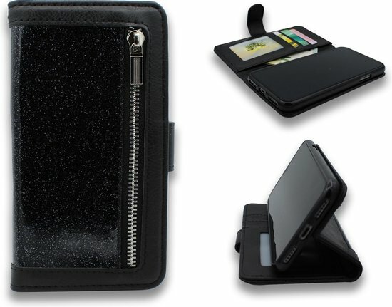 iPhone 12 Mini Zwart - Rits Book Case