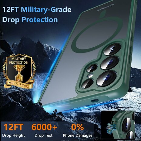 Samsung S23 Ultra - Matte MagSafe Armor - Groen