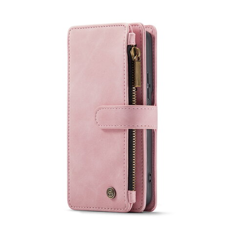 Samsung S25 - Pale Pink - Book Case met Rits