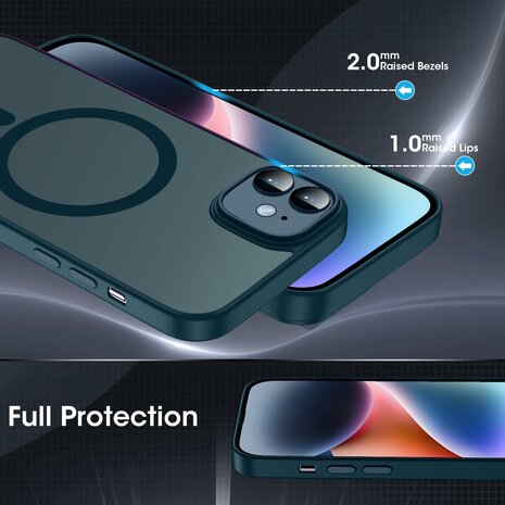 iPhone 12 - Blauw - Matte Armor - Geschikt voor MagSafe