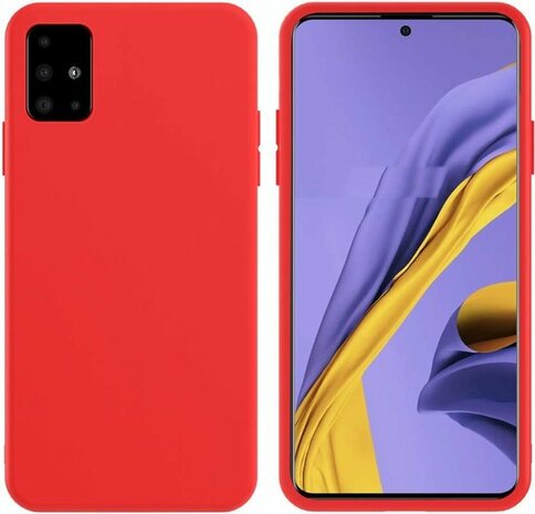 Samsung A71 - Siliconen Back Cover - Rood