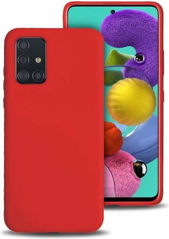 Samsung A71 - Siliconen Back Cover - Rood