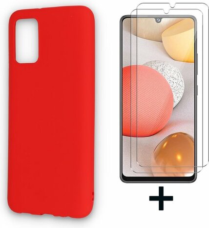 A02S - Back Cover &amp; 2X Glas - Rood