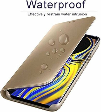 Samsung S20 Plus - Clear View Case - Goud