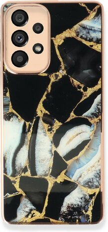 Samsung A33 5G - Marmer Back Cover - Zwart