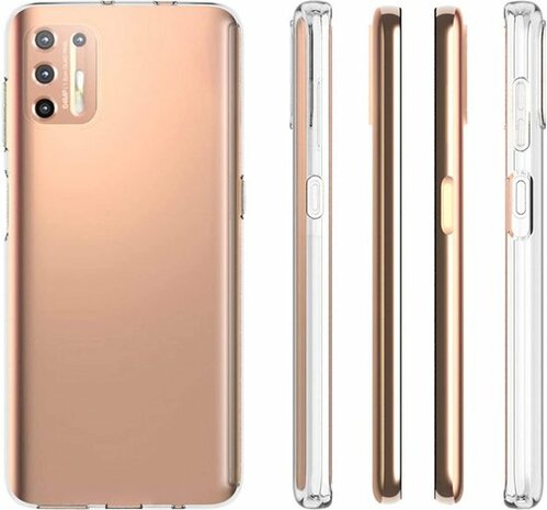 Moto G9 Plus - Back Cover &amp; 2x Glas - Transparant