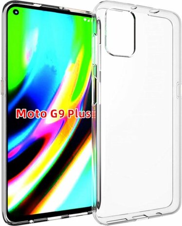 Moto G9 Plus - Back Cover &amp; 2x Glas - Transparant