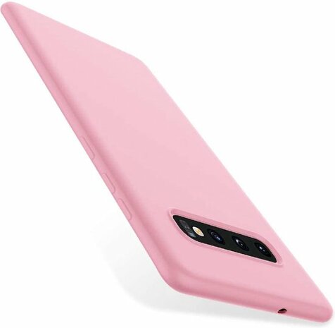 Samsung S10 - Siliconen Back Cover - Roze
