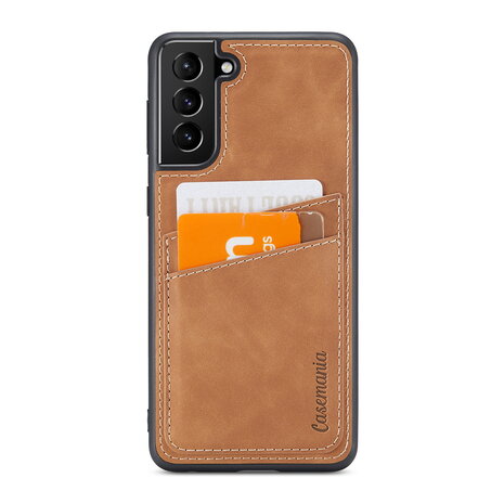 Samsung S25 Plus - Back Cover met Kaarthouder - Sienna Brown