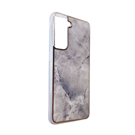 Samsung S24 - Marmer Back Cover - Steen