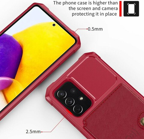 Samsung A52 - Rood - RFID Back Cover
