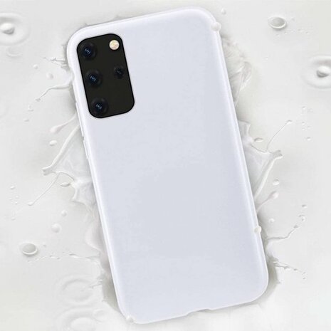 Samsung S20 Plus - Siliconen Back Cover - Wit