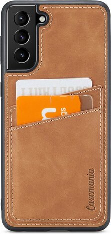 Samsung S22 Plus - Back Cover met Kaarthouder - Sienna Brown