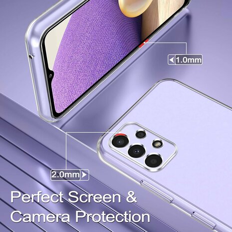 A32 4G - Back Cover &amp; 2x Glas - Transparant