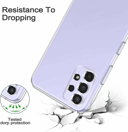 A32 4G - Back Cover &amp; 2x Glas - Transparant