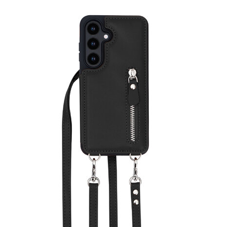 Samsung S25 - Zwart - Back Cover met Koord