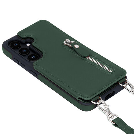 Samsung S25 - Groen - Back Cover met Koord