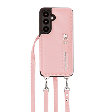 Samsung S25 - Roze - Back Cover met Koord