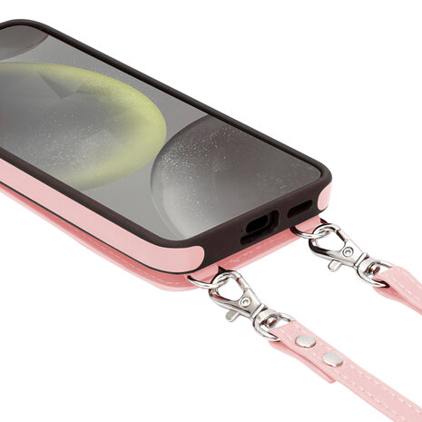 Samsung S25 - Roze - Back Cover met Koord