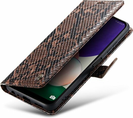 Samsung A22 5G Bruin - Slangen Book Case