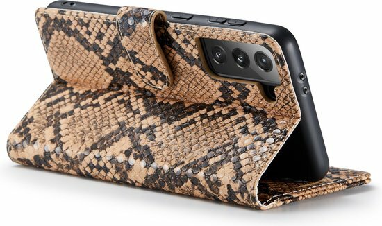 Samsung S21 FE Beige - Slangen Book Case