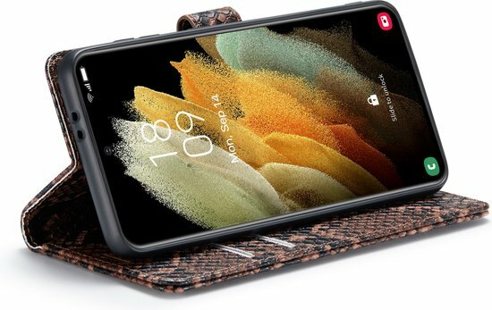 Samsung S21 FE Bruin - Slangen Book Case