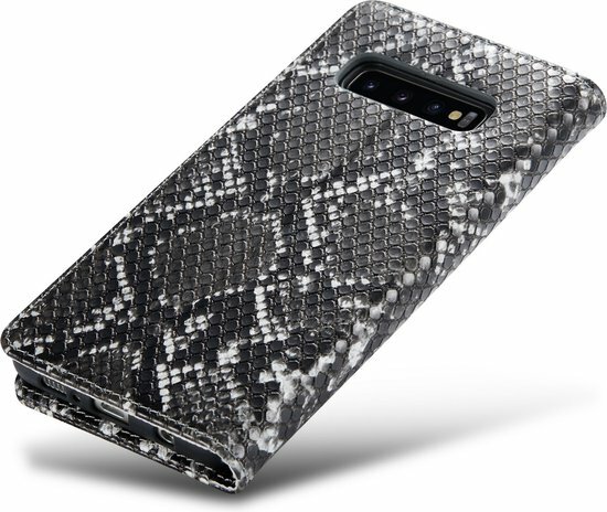 Samsung S10 Plus Zwart - Slangen Book Case