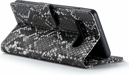 Samsung S10 Plus Zwart - Slangen Book Case