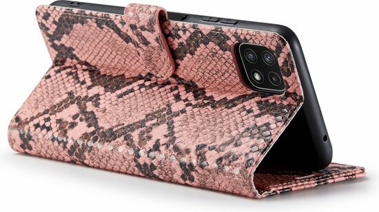 Samsung A22 5G Roze - Slangen Book Case
