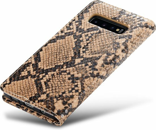 Samsung S10 Plus Beige - Slangen Book Case