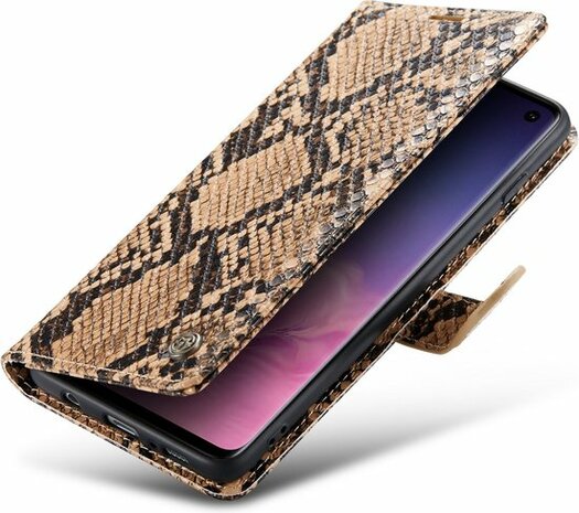 Samsung S10 Plus Beige - Slangen Book Case