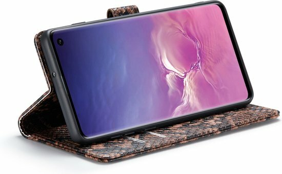 Samsung S10 Plus Bruin - Slangen Book Case