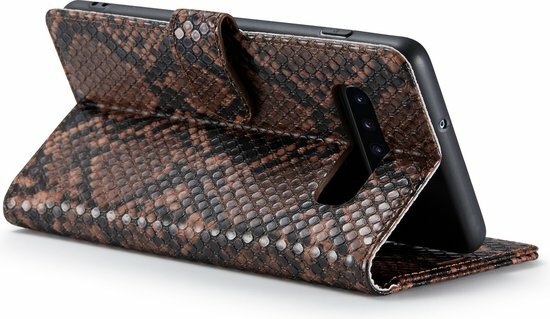 Samsung S10 Plus Bruin - Slangen Book Case