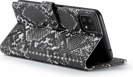 Samsung A22 5G Zwart - Slangen Book Case