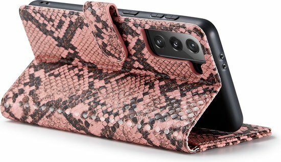 Samsung S21 FE Roze - Slangen Book Case