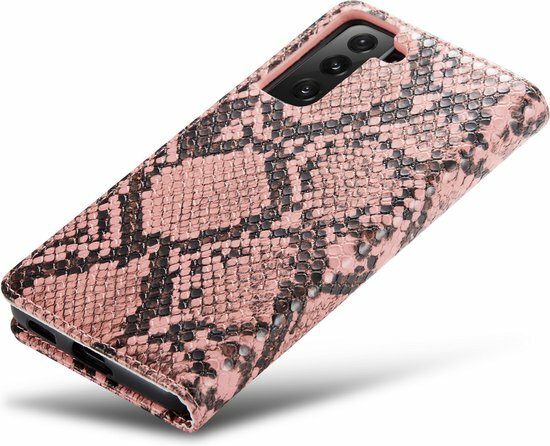Samsung S21 FE Roze - Slangen Book Case