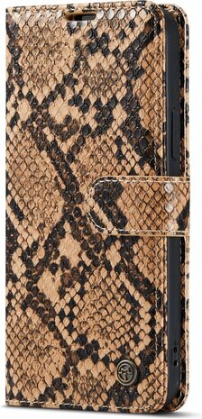 iPhone 13 Pro Beige - Slangen Book Case