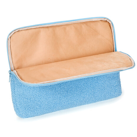 Teddy Sleeve Bag - Laptophoes &amp; Tablet 13 inch - Blauw
