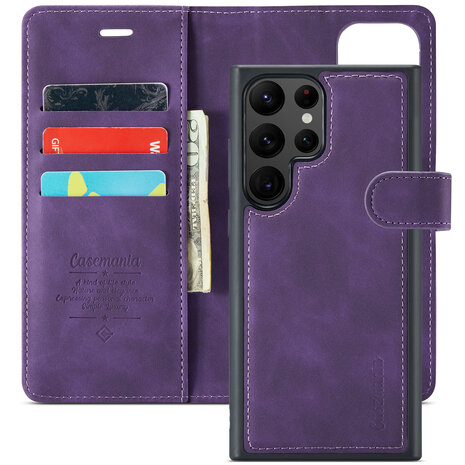 Samsung S22 Ultra Deep Purple - 2 in 1 Book Case