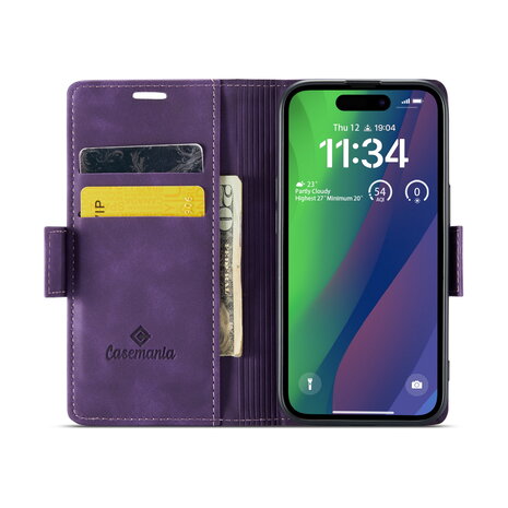 iPhone 15 Plus Deep Purple - MagSafe Book Case