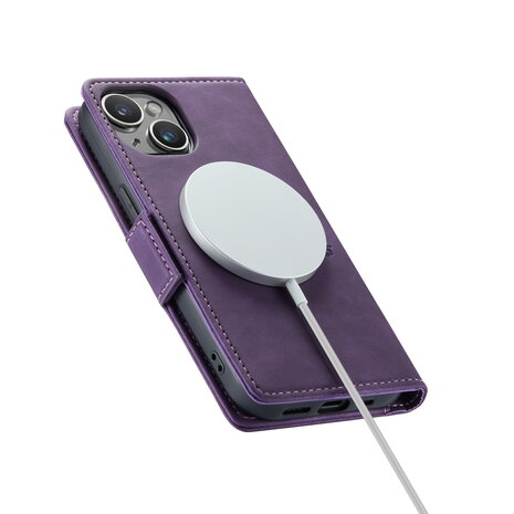 iPhone 15 Plus Deep Purple - MagSafe Book Case