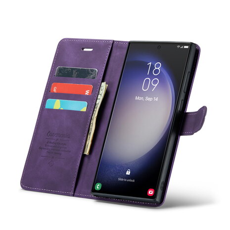 Samsung S23 Ultra Deep Purple - 2 in 1 Book Case