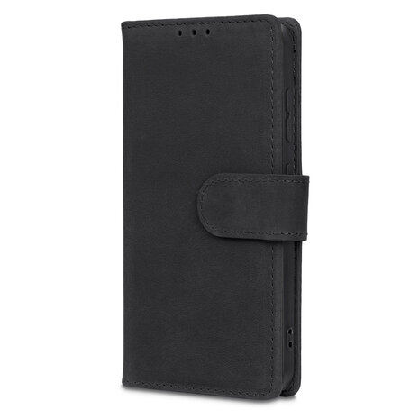 Samsung S25 - Charcoal Gray - Leather Book Case