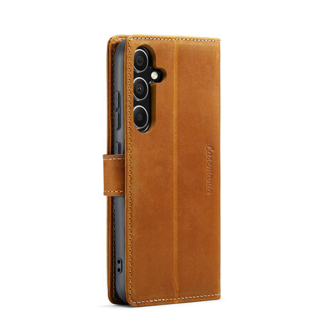 Samsung S24 Sienna Brown - Leather Book Case