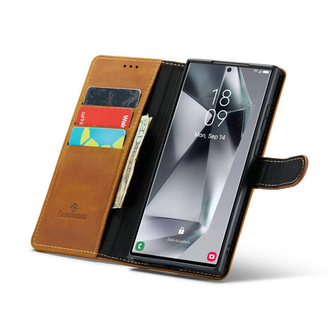 Samsung S24 Ultra Sienna Brown - Leather Book Case