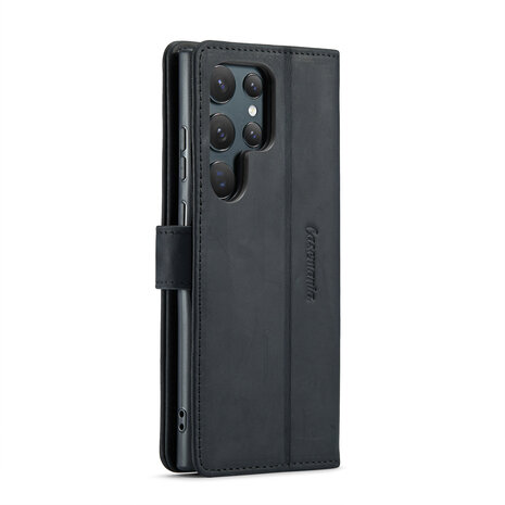 Samsung S24 Ultra Charcoal Gray - Leather Book Case