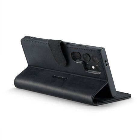 Samsung S24 Ultra Charcoal Gray - Leather Book Case