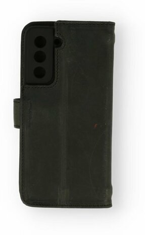 Samsung S21 Plus Zwart - Lederen Book Case