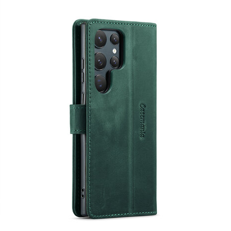 Samsung S24 Ultra Emerald Green - Leather Book Case