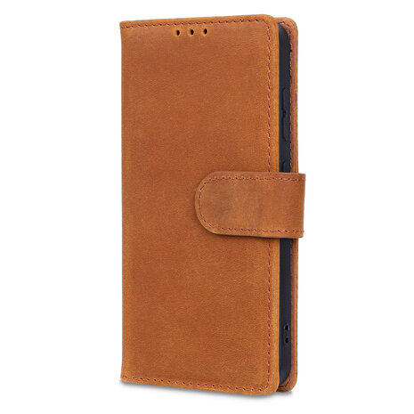 Samsung S25 - Sienna Brown - Leather Book Case